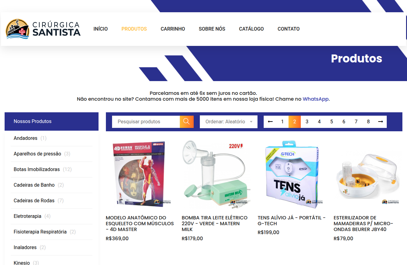 E-commerce - Cirúrgica Santista
